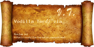 Vodilla Terézia névjegykártya